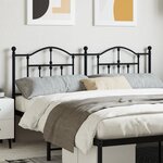 vidaXL Tête de lit métal noir 160 cm