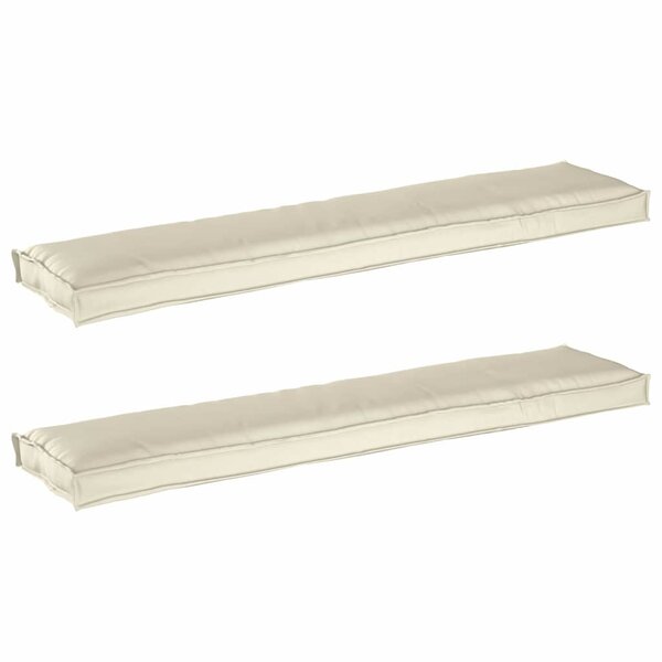 vidaXL Set de coussins de palette 2 Pièces Crème 180 x 40 x 8 cm
