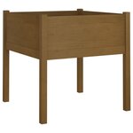 vidaXL Jardinières 2 Pièces Marron miel 70x70x70 cm Bois de pin massif