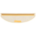 vidaXL Tapis d'escalier 15 pièces 65 x 21 x 4 cm Blanc et marron Demi-rond Grand