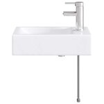 vidaXL Lavabo de salle de bains Chrome 45 5 x 25 5 x 13 cm métal