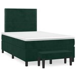 vidaXL Sommier à lattes de lit avec matelas vert foncé 120x190 cm