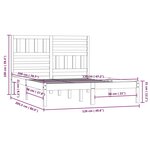 vidaXL Cadre de lit Bois de pin massif 120x200 cm