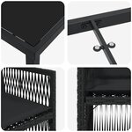 vidaXL Ensemble de salle à manger pour jardin 5 Pièces Noir Poly rotin