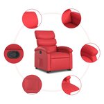 vidaXL Fauteuil inclinable Rouge Similicuir