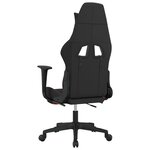 vidaXL Chaise de jeu avec repose-pied Noir et rouge Tissu