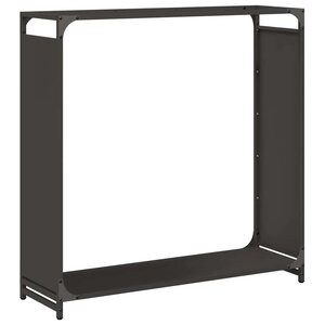 vidaXL Portant de bois chauffage noir 90x28x90 cm