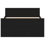 vidaXL Cadre de lit sans matelas chêne noir 90x200cm bois d'ingénierie