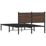 vidaXL Cadre de lit en métal sans matelas chêne marron 120x190 cm