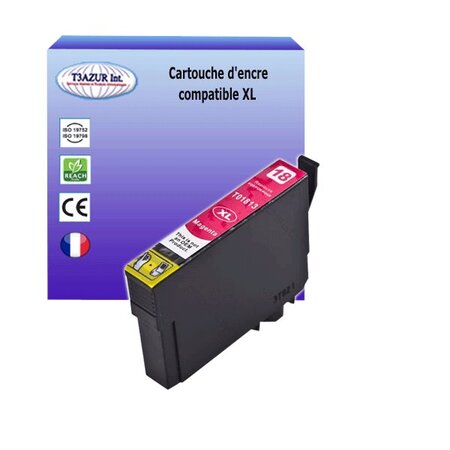 Cartouche Compatible pour Epson XP315, XP322, XP325, XP402, XP405, XP405WH, XP412, XP415,XP422, XP425 remplace Epson T1813  (18XL) Magenta  - T3AZUR