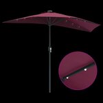 vidaXL Parasol de jardin Rouge bordeaux 294 x 150 x 223 cm tissu