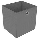 vidaXL Étagère à 9 cubes avec boîtes Gris 103x30x107 5 cm Tissu