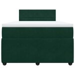 vidaXL Sommier à lattes de lit et matelas Vert foncé 120x200cm Velours