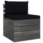 vidaXL Salon palette de jardin 6 Pièces avec coussins Bois de pin massif