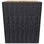 vidaXL Ensemble de bistro 3 Pièces Résine tressée et bois d'acacia Noir