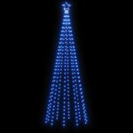 Vidaxl arbre de noël cône 310 led bleues 100x300 cm