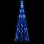 vidaXL Arbre de Noël cône 310 LED Bleues 100x300 cm