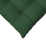 vidaXL Coussins de siège 4 Pièces Vert foncé 40 x 40 x 6 cm