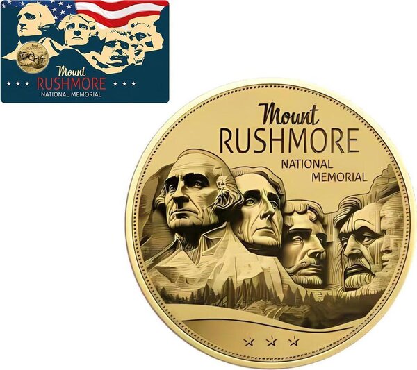 Pièce de monnaie en Or 3000 Francs g 0.031 (1/1000 oz) Millésime 2024 Gold Gift MOUNT RUSHMORE 1/1000