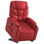 vidaXL Fauteuil inclinable Rouge Similicuir
