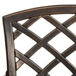vidaXL Chaises de jardin lot de 4 Aluminium coulé Bronze