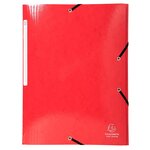 Chemise À Élastiques 3 Rabats Maxi Capacity Carte Lustrée Pelliculée 425gm2 Iderama A4 - Rouge - X 25 - Exacompta