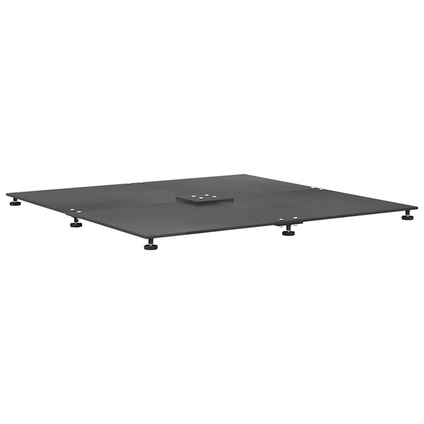 vidaXL Pied de parasol Gris foncé 100 x 100 x 4 cm Acier