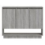 vidaXL Buffet Sonoma gris 97x31x75 cm Bois d'ingénierie