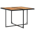 vidaXL Ensemble à manger de jardin 9Pièces coussins noir résine tressée