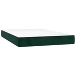 vidaXL Sommier à lattes de lit avec matelas LED Vert foncé 120x200 cm
