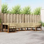 vidaXL Ensemble de canapés d'extérieur 7 Pièces Naturel et Beige