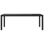 vidaXL Ensemble à manger d'extérieur 9Pièces coussins résine tressée noir