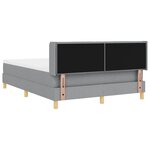 vidaXL Lit à ressort avec matelas gris clair  140 x 200 cm en tissu