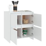 vidaXL Buffets 2 Pièces Blanc 70x41x75 cm Bois d'ingénierie