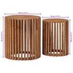 vidaXL Ensemble de Tables de Chevet Artisanales 2 Pièces Marron Teck