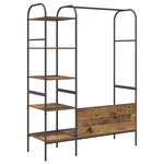 vidaXL Porte-vêtements Marron 120 x 44 x 160 cm Bois d'ingénierie