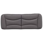 vidaXL Coussin de tête de lit Hvar gris 140 cm similicuir