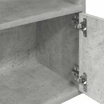 vidaXL Bibliothèque gris béton 31x24x127 cm bois d'ingénierie