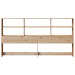 vidaXL Tête de lit avec rangement 200 cm bois massif de pin