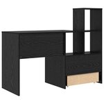 vidaXL Bureau Chêne noir 131 5 x 50 x 106 5 cm Bois d'ingénierie