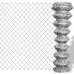 vidaXL Clôture à mailles losangées Acier galvanisé 15x1 m Argenté