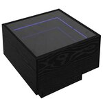 vidaXL Table basse Chêne noir 40 x 40 x 30 cm Bois d'ingénierie