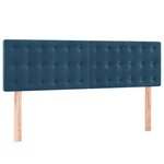 vidaXL Sommier à lattes de lit matelas et LED Bleu foncé 140x200 cm