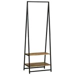 vidaXL Porte-vêtements Noir 60 x 45 x 180 cm Bois d'acacia massif