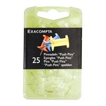 Boîte de 25 épingles Push Pins hauteur 7mm - 10mm de diamètre - Cristal EXACOMPTA