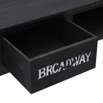 Vidaxl table console noir 110x45x76 cm bois