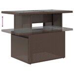 vidaXL Salon de jardin avec coussins 5 Pièces marron résine tressée