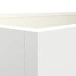 vidaXL Jardinière blanc 62x40x39 cm acier laminé à froid