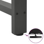 vidaXL Pieds de table basse Anthracite 2 pièces 40 x (30-31) cm Acier