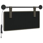 vidaXL Tête de lit suspendue Avec lumière LED Gris Simili cuir